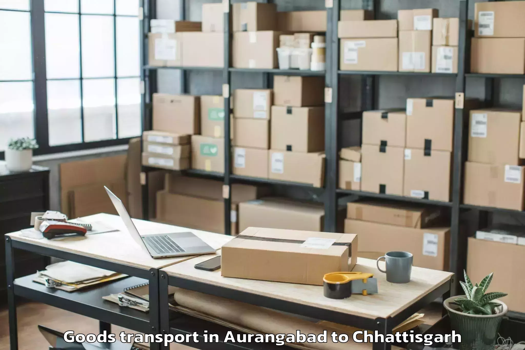 Leading Aurangabad to Op Jindal University Raigarh Goods Transport Provider